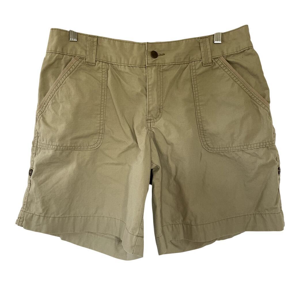 Carhartt khaki tan cargo‎ shorts casual pockets men's size 14 cotton pants